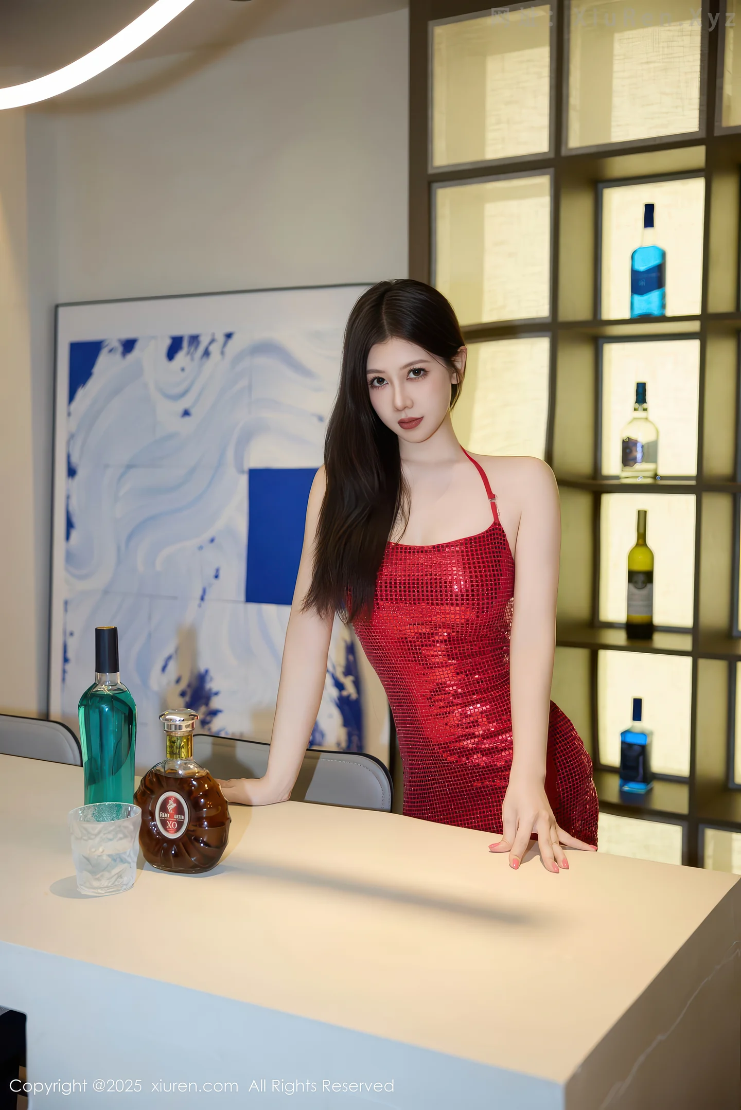 图片[3]-[XiuRen秀人网] VOL.11031 模特尹甜甜sunny性感红色吊带裙配闪亮肉丝秀完美身材诱惑写真52P-秀人网官方网站